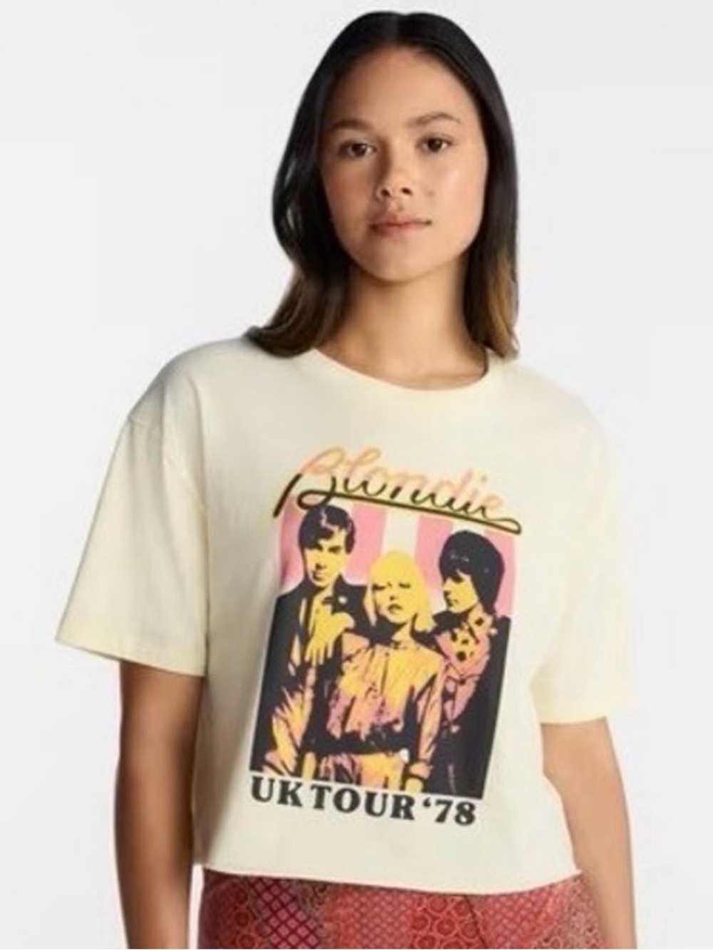 NWT Blondie UK Tour ‘78 Boyfriend Crop Tee